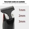 Cordless Electric Hair Clipper, Stainless Steel USB Charging Ergonomic Handle Electric Hair Trimmer for Barbers Men Women Kids view 3