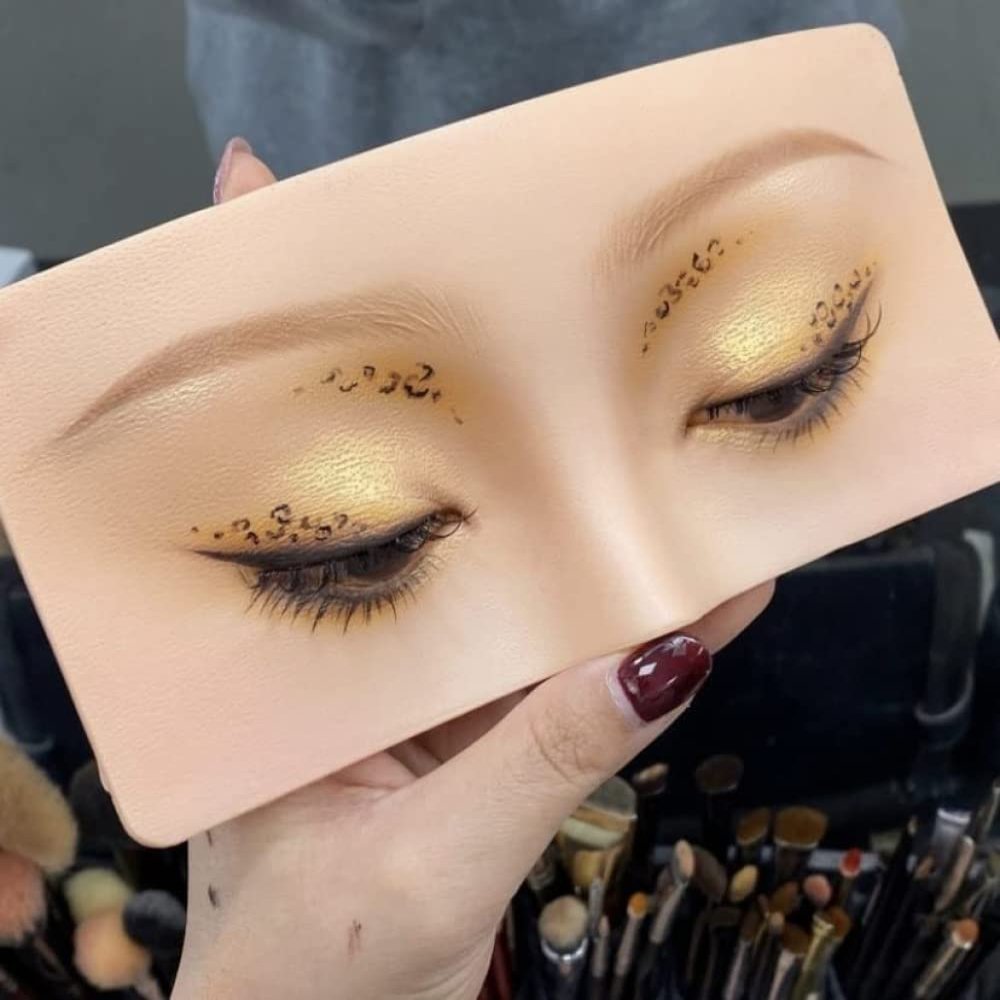 LAERPER The Perfect Aid to Practicing Makeup, Face Eyes Makeup Mannequin Silicone False Cosmetologist,for Makeup Practice Training