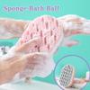 1-pack of sponge bath balls for full body exfoliation massage brush scrubber body brush bathroom accessories random color view 3