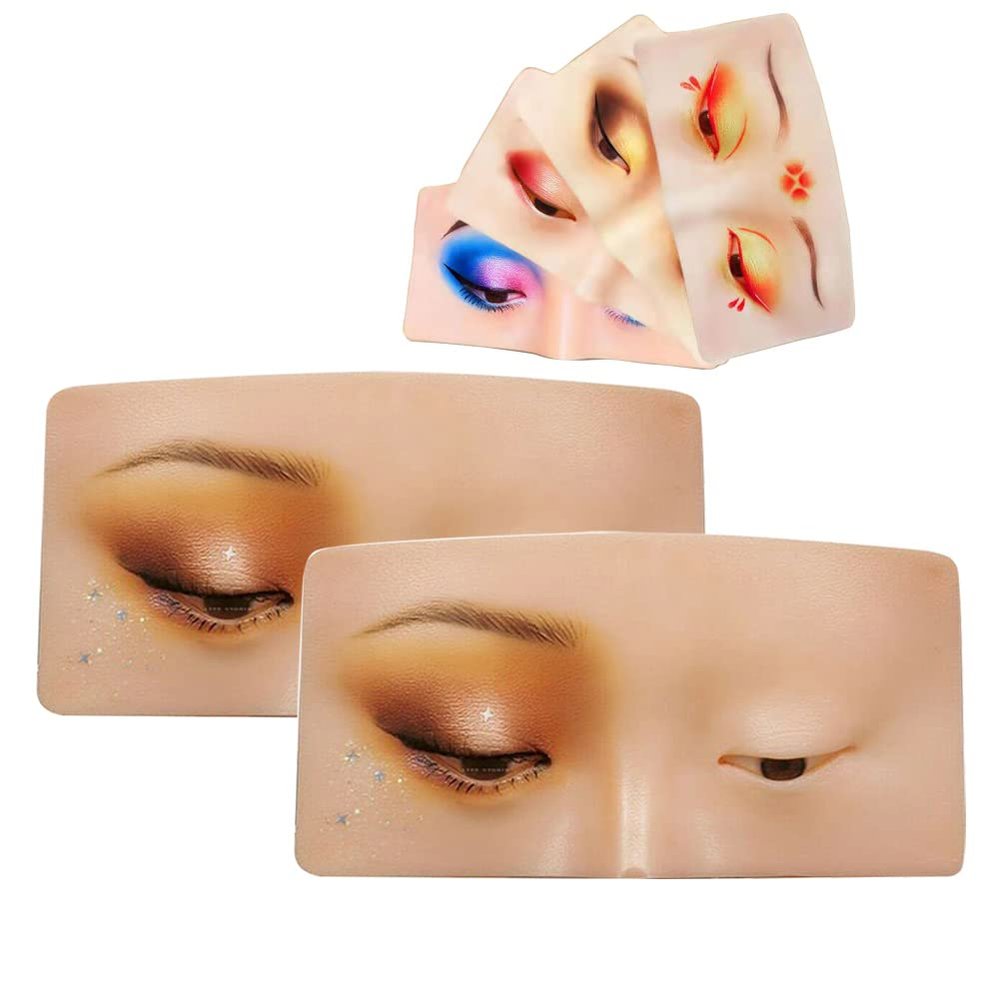 LAERPER 1PCS The Perfect Aid to Practicing Makeup, The Perfect Aid to Practicing Makeup Face Makeup Mannequin Silicone Practice