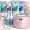 Tress Wellness Waxing Kit for Sensitive Skin  Safe for Face & Skin, Prep & Aftercare Spray, Easy to Use  At-Home Kit for Face, Bikini, Brazilian & Full Body - Digital Display, Pink view 1