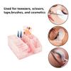 LIXIMMAZN Acrylic Large Capacity Makeup Organizer, Grafting Beauty Extension Supplies Lash Storage Display, Eyelash Storage Case Brush Tweezers Cosmetic Holder (Pink Marble) view 2