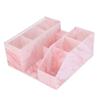 LIXIMMAZN Acrylic Large Capacity Makeup Organizer, Grafting Beauty Extension Supplies Lash Storage Display, Eyelash Storage Case Brush Tweezers Cosmetic Holder (Pink Marble) view 3