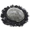 Afro Curl Toupee for Black Men HAIR WONDERS Afro Mens Toupee Weave Human Hair Replacement System for Black Men Kinky Curly Men Hair Pieces for Black Men Hair Units Durable Injection PU with Breathable Holes African Mens Wigs (8''x10'', 1B# JET BLACK- view 4