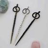 14cm Snake Hairpin Accessories Hair Stick Snake-Shaped Metal Hair Stick Headdress Punk Pagan Hairpin Gift (Color : Silver Plated) view 4