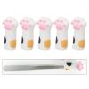 5pcs Scissors Case, Cuticle Scissors Deck Protectors Cat Shape Silicone Cuticle Trimmer Protective Cover for Nail and Toenails(White) view 1