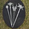 Accessories Death Moth Hairpin Wand Three-Phase Moon Skull Hair Stick Butterfly Moon Hair Ornament Headdress Wand Gift (Color : Gold-Color) view 2