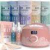 Tress Wellness Waxing Kit for Sensitive Skin  Safe for Face & Skin, Prep & Aftercare Spray, Easy to Use  At-Home Kit for Face, Bikini, Brazilian & Full Body - Digital Display, Dusty Pink Air view 1