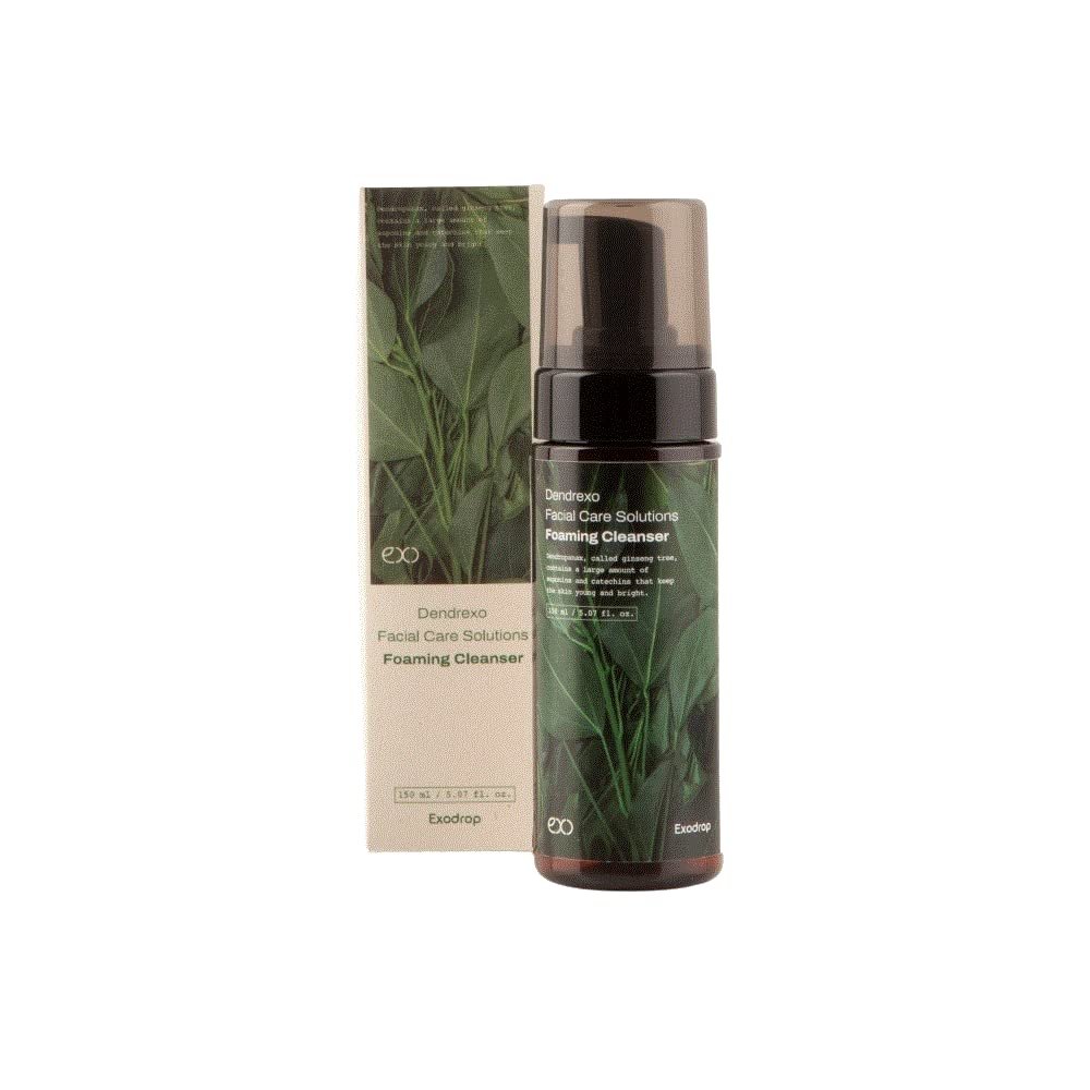 EXODROP Vegan Exosome Foaming Cleanser, Ginseng tree Exosome, Hydrating, Quick-absorbing, Vegan, All skin types, 5.07 Fl Oz