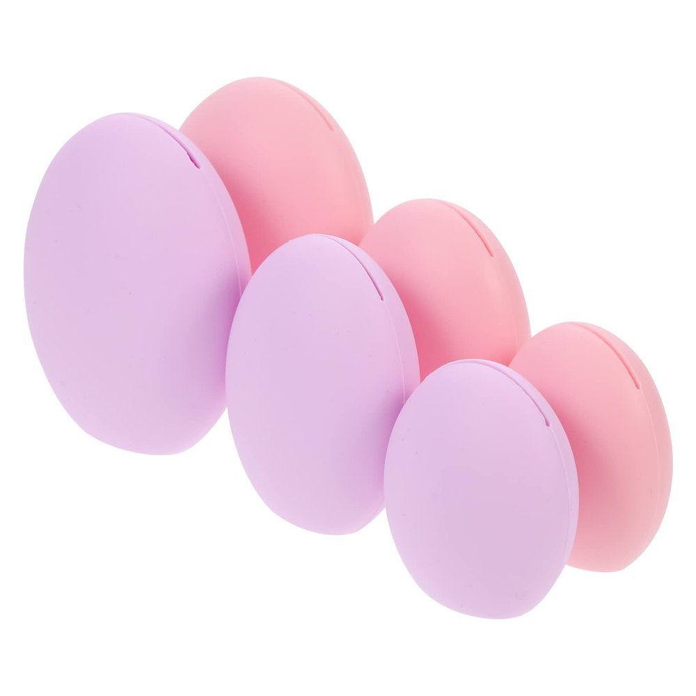 Lurrose 6pcs Silicone Makeup Brush Covers Compact Travel-friendly for Family Office School and Outdoor Use Colors