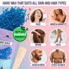 Tress Wellness Waxing Kit for Sensitive Skin  Safe for Face & Skin, Prep & Aftercare Spray, Easy to Use  At-Home Kit for Face, Bikini, Brazilian & Full Body - Digital Display, Pink to Teal view 2