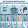 Tress Wellness Waxing Kit for Sensitive Skin  Safe for Face & Skin, Prep & Aftercare Spray, Easy to Use  At-Home Kit for Face, Bikini, Brazilian & Full Body - Digital Display, Blue Water view 3