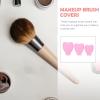 Lurrose Reusable Protective Covers for Makeup Brushes Silicone Brush Caps for Clean Manageable Storage view 3
