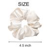 12 Pcs Satin Silk Scrunchies, Hair Ties, Hair Bands, Bow Ropes, Elastic Bracelets, Ponytail Holders, Hair Accessories for Women and Girls (4.5 Inch, Pearl White) view 3