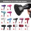 Segbeauty Universal Collapsible Hair Diffuser, Travel Foldable Adjustable Salon Fast Drying Blow Dryer Diffuser Attachment Portable for Thick Wavy Curly Hair Fit Most Blower 1.5"-3.22" Nozzle Black view 2