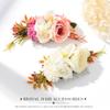 Latious Flower Bride Wedding Hair Comb White Floral Bridal Hair Clip Leaf Hair Piece Rose Hair Accessories for Women and Girls (Pink) view 2