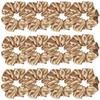 12 Pcs Satin Silk Scrunchies Hair Ties Fashion Hair Bands Hair Bows Elastic Bracelets Ponytail Holders Accessories for Women and Girls (4.5 Inch, Light Brown) view 1