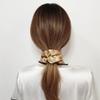 12 Pcs Satin Silk Scrunchies Hair Ties Fashion Hair Bands Hair Bows Elastic Bracelets Ponytail Holders Accessories for Women and Girls (4.5 Inch, Light Brown) view 2