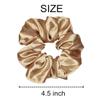 12 Pcs Satin Silk Scrunchies Hair Ties Fashion Hair Bands Hair Bows Elastic Bracelets Ponytail Holders Accessories for Women and Girls (4.5 Inch, Light Brown) view 3