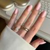 DANNI & TONI Semi Cured Gel Nail Strips (Sweet Pink) Gel Nail Wraps Solid Color 28 Stickers view 1
