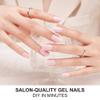 DANNI & TONI Semi Cured Gel Nail Strips (Sweet Pink) Gel Nail Wraps Solid Color 28 Stickers view 2