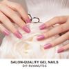DANNI & TONI Semi Cured Gel Nail Strips Fuchsia (Pink Lemonade) Glossy Gel Nail Wraps 28 Stickers view 3