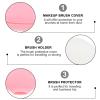 Lurrose 2pcs Silicone Makeup Brush Covers Reusable Brush Protectors for Organized Storage Durable Wear-resistant Design view 4