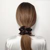 Sufermoe 12 Pcs Satin Silk Hair Scrunchies, 4.5 Inch Dark Brown Soft Hair Ties for Women and Girls, Hair Accessories for Different Hairstyles and Occasions view 2