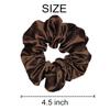 Sufermoe 12 Pcs Satin Silk Hair Scrunchies, 4.5 Inch Dark Brown Soft Hair Ties for Women and Girls, Hair Accessories for Different Hairstyles and Occasions view 3