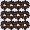 Sufermoe 12 Pcs Satin Silk Hair Scrunchies, 4.5 Inch Dark Brown Soft Hair Ties for Women and Girls, Hair Accessories for Different Hairstyles and Occasions view 4