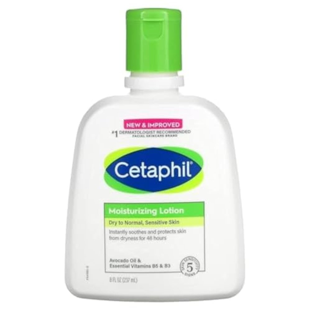 Cetaphil Moisturizing Lotion, Dry To Normal, Sensitive Skin, Avocado Oil & Essential Vitamins B5 & B3, 8 fl oz (237 ml)