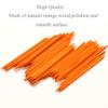 Borogo 100 Pcs Orange Wood Nail Sticks Double Sided Multi Functional Cuticle Pusher Manicure Pedicure Tool for Manicure Pedicure Orange view 2