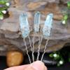 Aurorad Crystal Quartz Raw Hair Pin Bridal Hair Pin Handmade Qquartz Bobby Pin Boho Unique Hair Piece Wedding Hair Accessory Gift (Color : 15) view 2