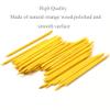Borogo 100 Pcs Orange Wood Nail Sticks Double Sided Multi Functional Cuticle Pusher Manicure Pedicure Tool for Manicure Pedicure Yellow view 2