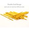 Borogo 100 Pcs Orange Wood Nail Sticks Double Sided Multi Functional Cuticle Pusher Manicure Pedicure Tool for Manicure Pedicure Yellow view 4