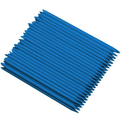 Borogo 100 Pcs Orange Wood Nail Sticks Double Sided Multi Functional Cuticle Pusher Manicure Pedicure Tool for Manicure Pedicure Blue