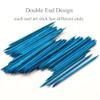 Borogo 100 Pcs Orange Wood Nail Sticks Double Sided Multi Functional Cuticle Pusher Manicure Pedicure Tool for Manicure Pedicure Blue view 2