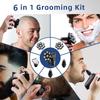 Head Shavers for Bald Men, 8-blade Electric Shaver 6 in 1 Hair Clipper Shaved Oil Head Machine Hair Trimmer Washed Digital Display Razor Trimmer (Color : BLACK 6 IN 1) view 3