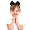 12 Pieces 8 Inch Black Cheer Bows Glitter Jumbo Cheerleading Bow with Elastic Ponytail Holder Bow Hair Tie Band Hair Accessories for School Girls Toddlers view 4