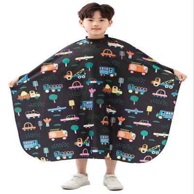 PERFEHAIR Kids Hair Cutting Cape, Cute Cars Pattern, Barber Haircut Cape Cover for Children, Baby, Toddler, Boys Salon Hair Cut Capes