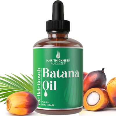 Batana Oil for Hair Growth  Honduran Oil to Strengthen & Hydrate Thinning, Dry Hair for a Healthier-Looking Scalp. For Women & Men  Vegan & Unscented 1oz Serum