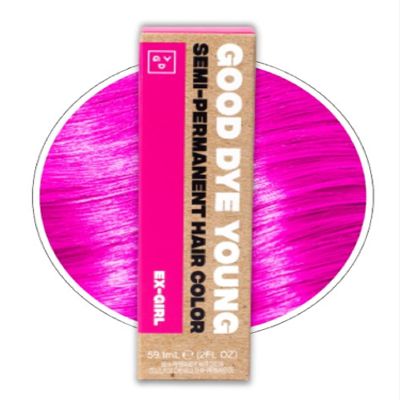 Good Dye Young Streaks & Strands Semi-Perm Pink Hair Dye, 2 FL OZ, Ex-Girl