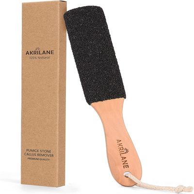 Wooden Foot File Foot Scrubber | Professional Foot Rasp Callus Remover for Cracked Foot | Natural Pumice Stone for Wet and Dry Feet - Set of 3
