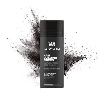 gowwim Hair Fibers for Thinning Hair 25g Hair Building Fibers 100% Undetectable,Instantly Cover Sparse Hair Areas-Bald Spots Cover Up. (Dark Brown)