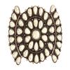 Skelapparel Southwest Bohemian Faux white howlite squash Blossom hair barrette view 1