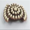 Skelapparel Southwest Bohemian Faux white howlite squash Blossom hair barrette view 4