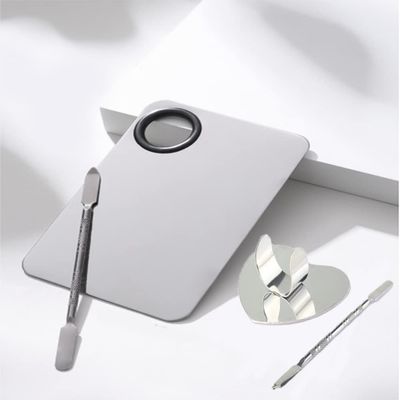 2 Piece Stainless Steel Makeup Palette Scraper for Foundation Makeup Tools Eye Shadow Nail Art