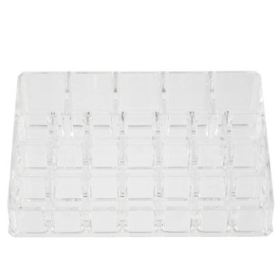 FOMIYES 26grids Desktop Lipstick Rack Organizer Makeup Storage Box for Easy Access and Clean Vanity Space-saving Design for Makeup Artists and Beauty Enthusiasts