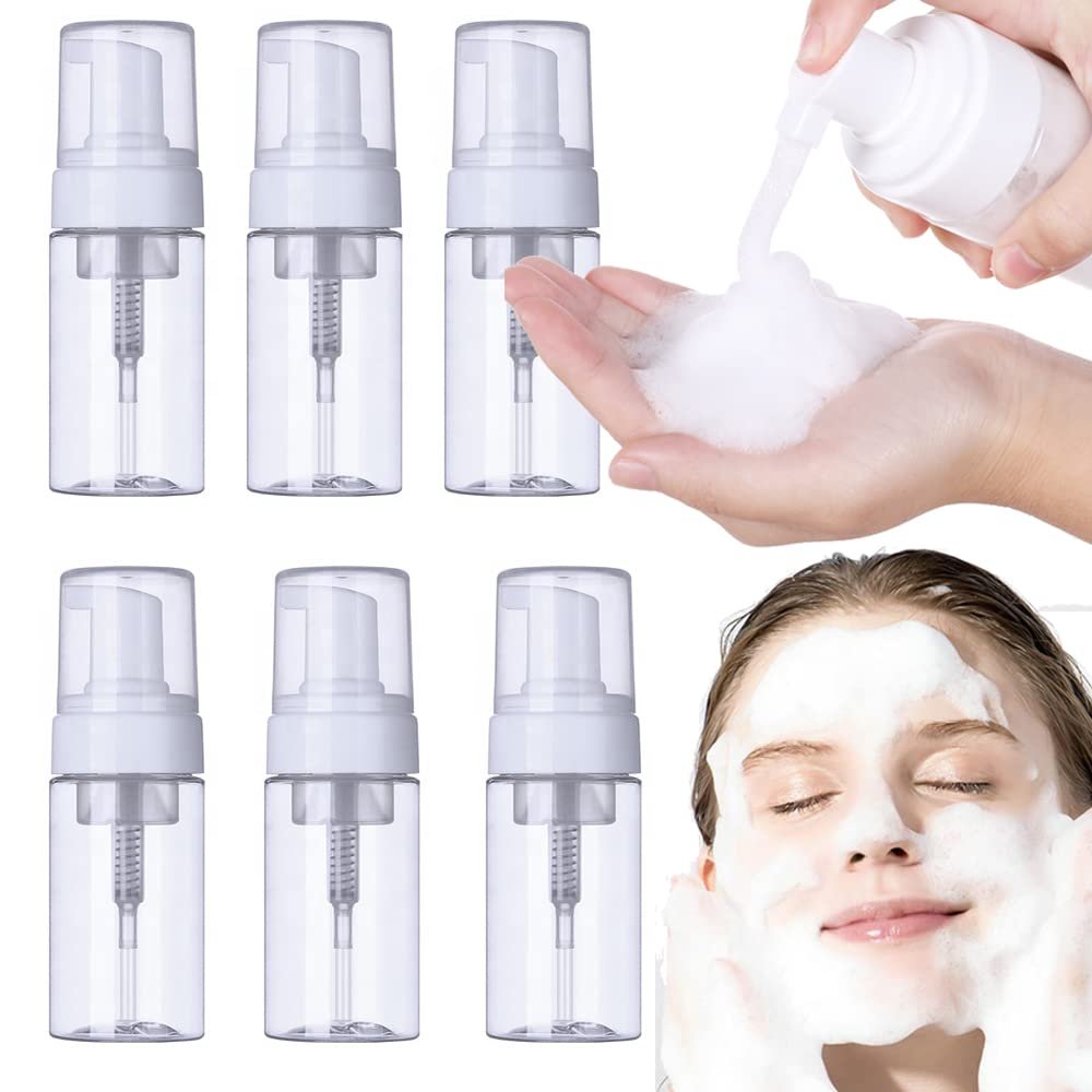 100ml 4oz Clear Foam Bottle for Facial Cleanser Shampoo Bubble Smoothly and Gently to Skin Foaming Bottle