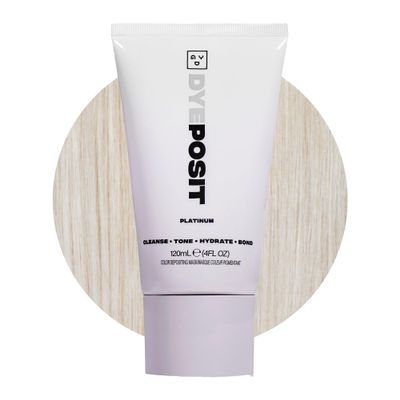 Good Dye Young Color Depositing Mask, DYEposit Color Depositing Conditioner, Toning Treatment, Tone & Enhance Color-Treated Hair - Semi Permanent Hair Dye, Vegan and Cruelty-Free (Platinum) 4 fl oz